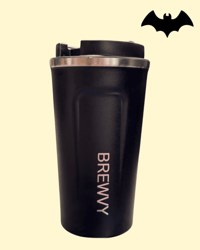 Dark knight - Insulated on the go mug | temperature display | Spill proof |510 mL